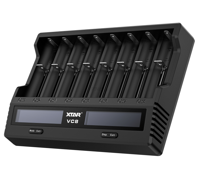 Зарядное устройство XTAR VC8 для аккумуляторных элементов с USB кабелем